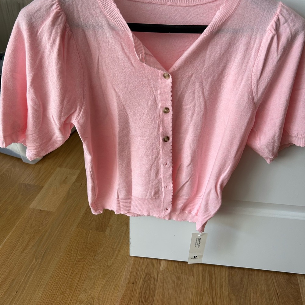 Pink Button-Up Women's Top